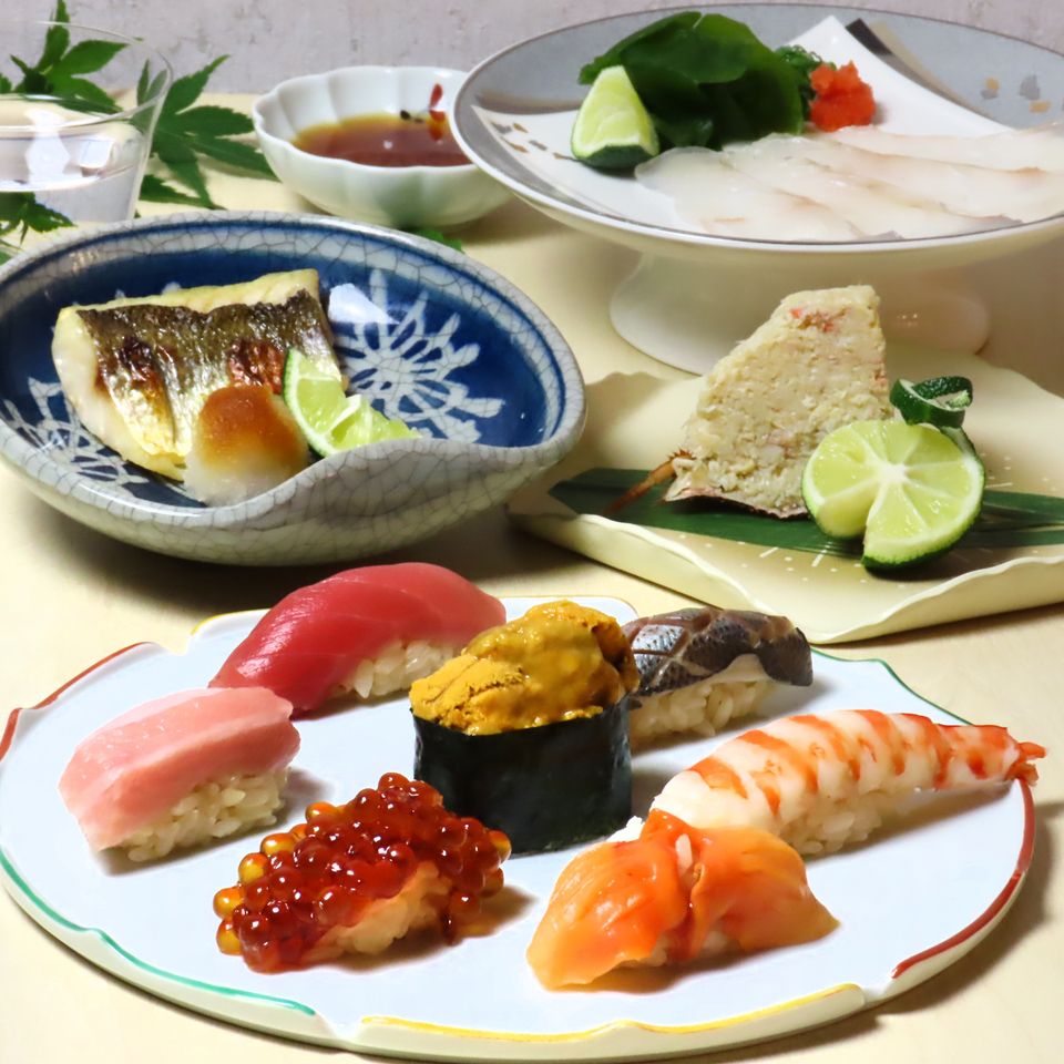 旬彩握りと逸品の極みコース
