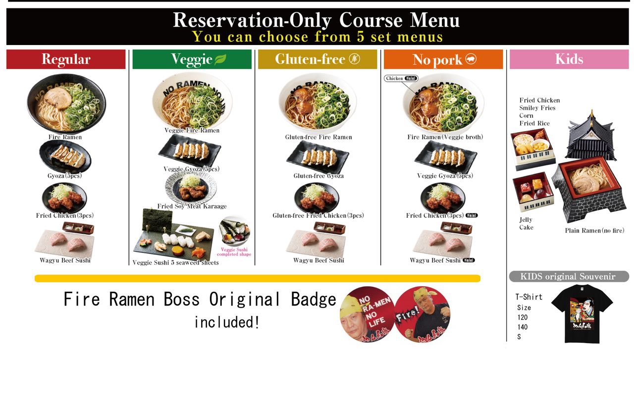 Lunch Course Menu (Reservation Only)