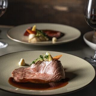 スパークリングを含む75種類と充実の2hプレミアム飲み放題付　氷温熟成牛などカジュアルにイタリアンを堪能　全7品　【luce course】※個室・半個室も選択可