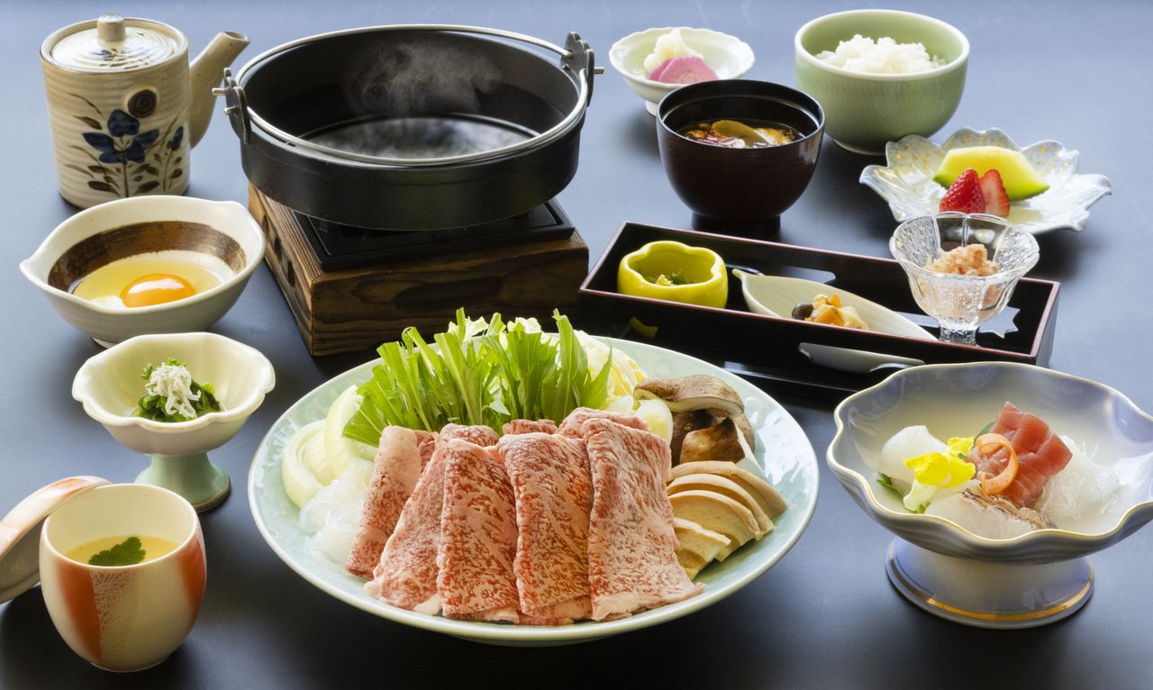 【Nanashigure】이와테 아비규 스키야키 코스