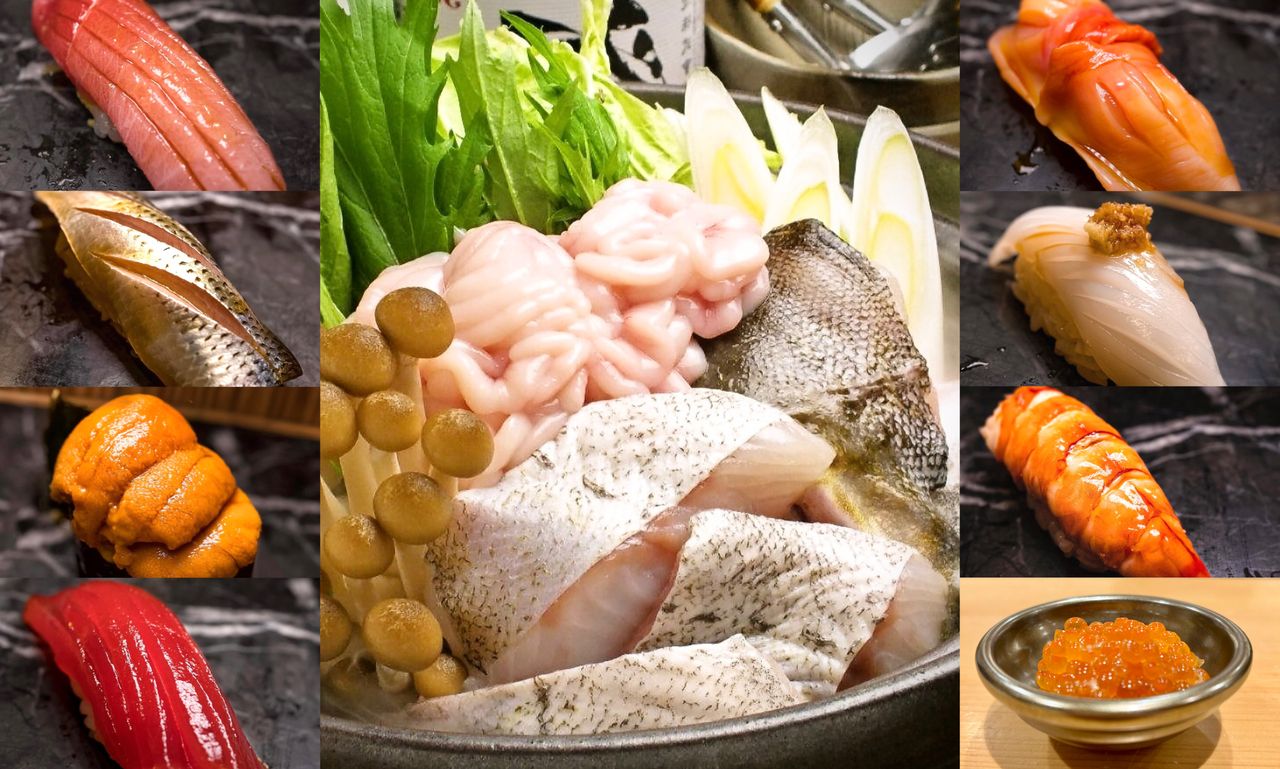 ≪絶品鍋忘新年会プラン≫ 絶品タラちり鍋と極上鮨のプレミアム忘新年会コース