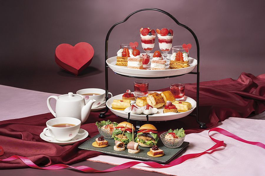 13:30入店【紅茶のお土産付！】アフタヌーンティー 【フェアリプレート　「Heart Berry　～ハートとベリーの饗宴～」（1/13～3/15）