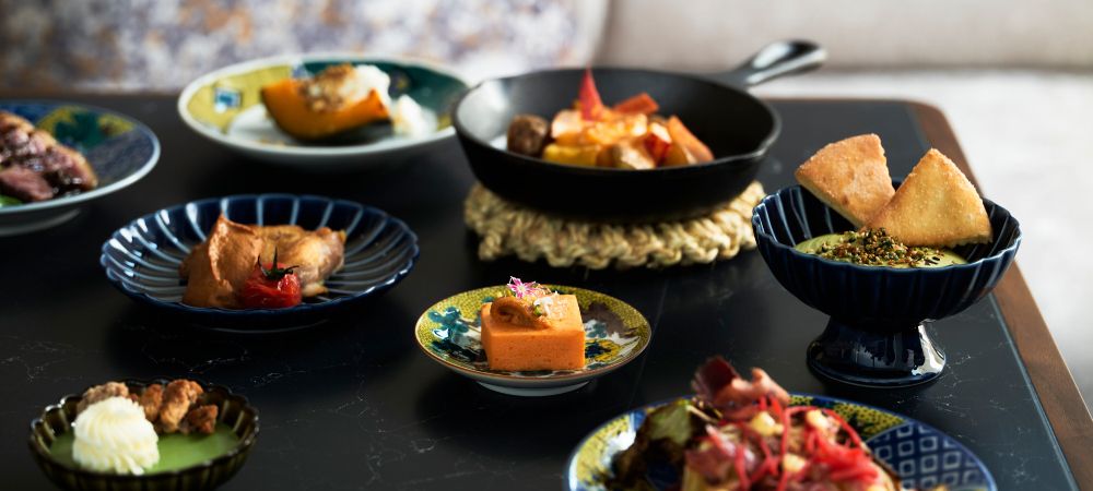 Chef's Selection Lunch Set [8 dishes including grilled Hokkaido scallops and dessert]