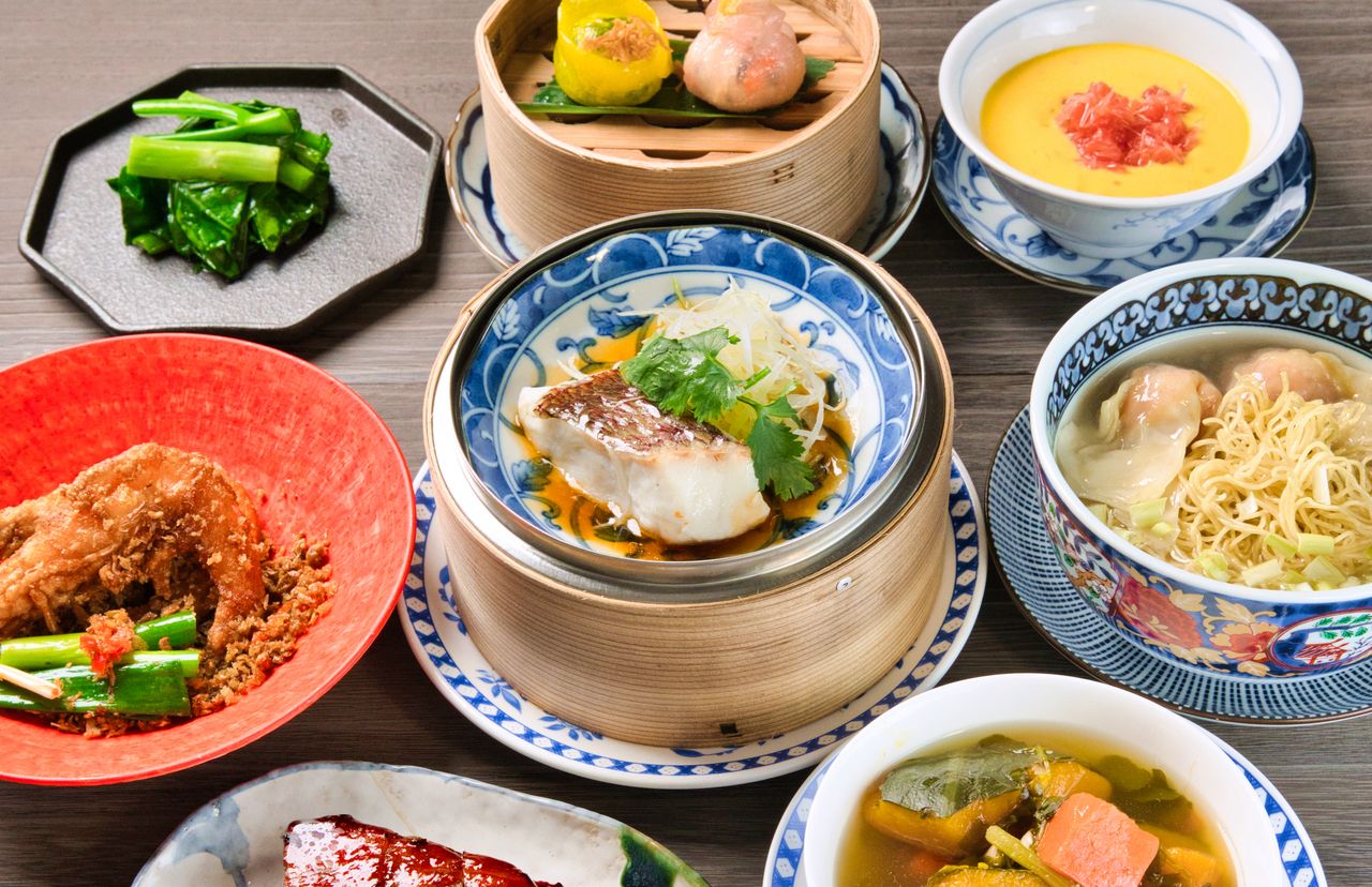 ◆ランチ限定◆【喜記ランチコース】喜記名物となる海老のチリガーリック炒めやオリジナル点心、一番人気の海老ワンタン麺