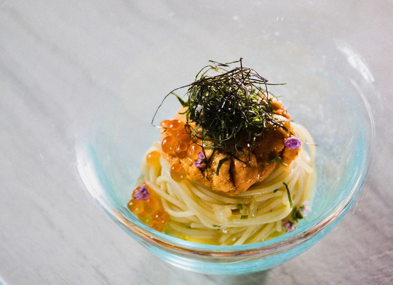  Seasonal 6-Course Menu featuring Uni Cappellini