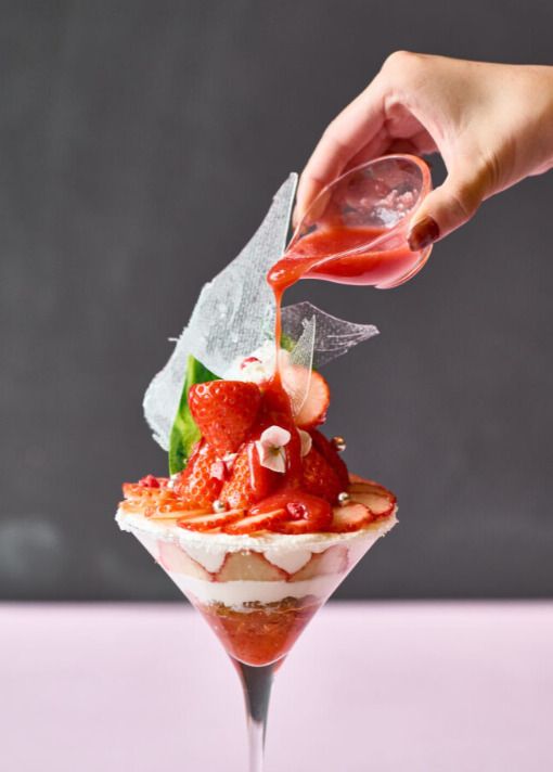 Kyoto Wazuka cho strawberry parfait and TWG tea set