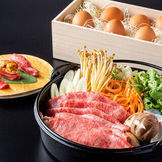 [All-you-can-eat] All-you-can-eat Japanese Black Beef Sukiyaki Course