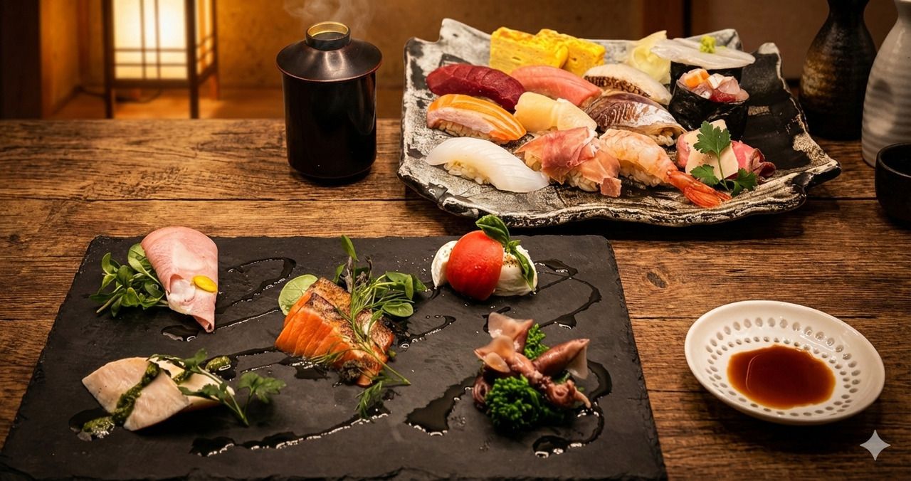 イタリアンと鮨のプレート　～雅～