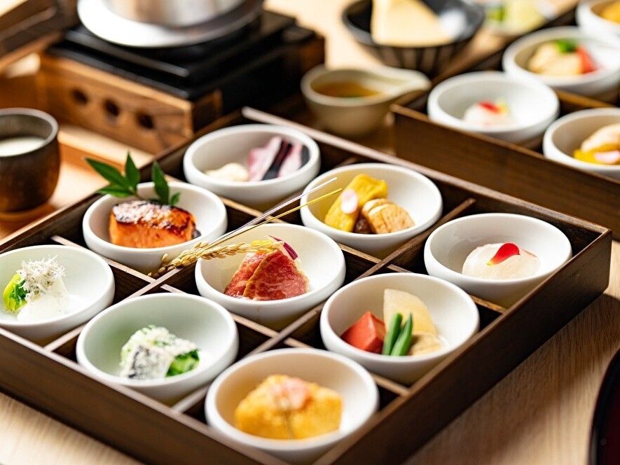 平日限定価格/全13種【9種空庭御膳と湯葉の釜炊きご飯のランチ】