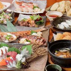 【Food Only】"Umigokochi Banquet Course" — 6 courses including sashimi, tempura, and more